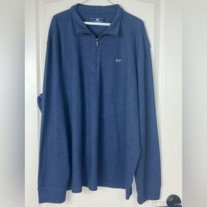 Vineyard Vines Men's Blue Quarter-Zip Sweatshirt
